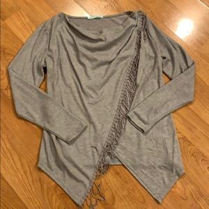 Light-Weight Gray Sweater Top